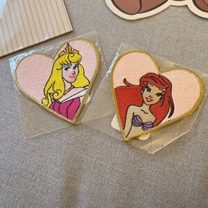 Stoney clover Heart-Shaped Princess Patches with Ariel and Aurora